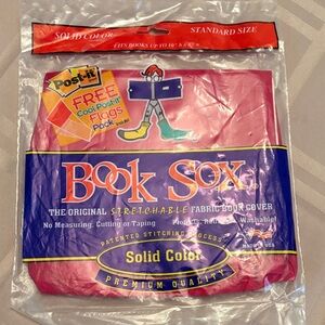 Pink Book Sox Stretchable Fabric Book Cover